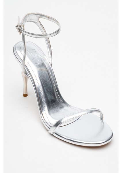 Jasmin Gümüş Cilt Tek Bantlı Kadın Topuklu Ayakkabı modelleri