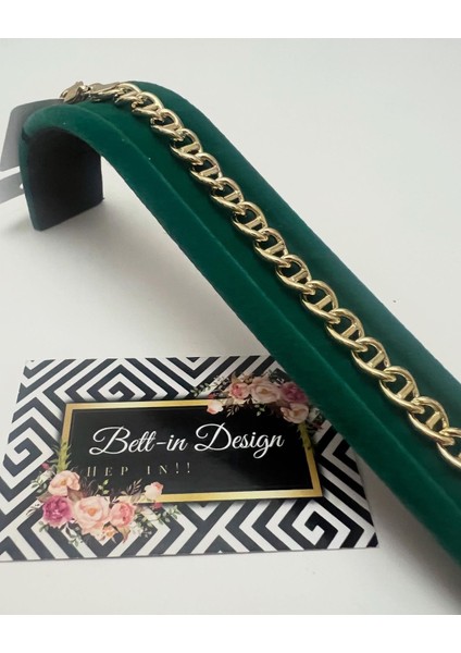 Kadın 14 Ayar Altın Kaplama Xuping Kalın Zincir Klasik Bileklik – Şık ve Gündelik Kullanım