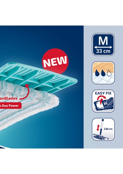 Power Clean Zemin Silecek Seti M + Micro Duo Mop fiyatları
