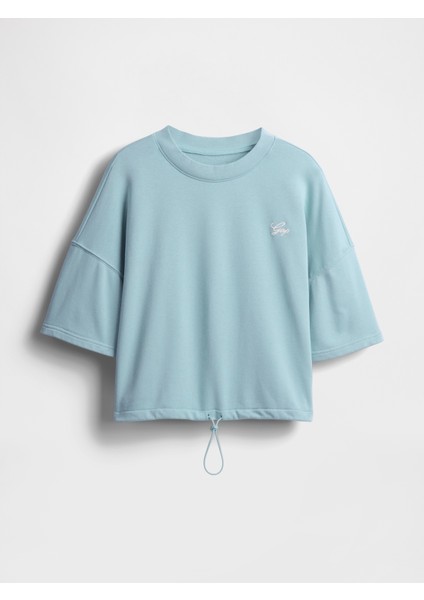 Kadın Açık Mavi Vintagesoft Gap Logo Bungee Sweatshirt fiyatları