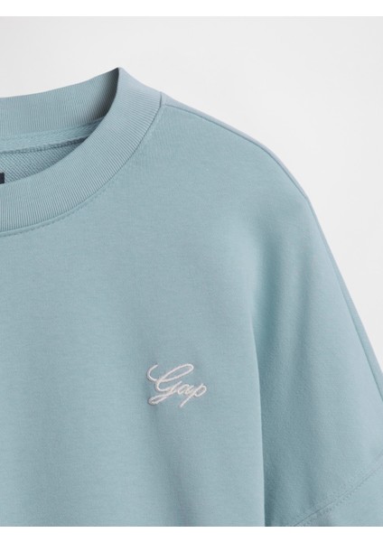 Kadın Açık Mavi Vintagesoft Gap Logo Bungee Sweatshirt fırsatları