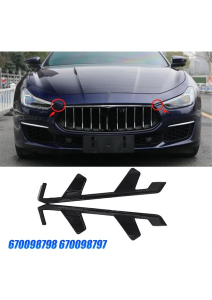 1 Çift Ön Tampon Trim Plaka Tutucu 670098798 2018-2020 Için (Yurt Dışından)