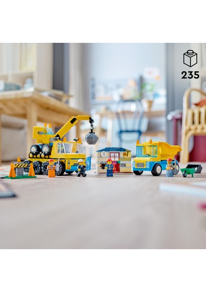 ® City İnşaat Kamyonları ve Yıkım Gülleli Vinç 60391 - 4 Yaş & Üzeri Çocuklar için Yaratıcı Oyuncak Yapım Seti (235 Parça) fırsatları
