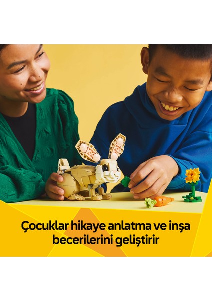 ® Creator 3’ü 1 Arada Sevimli Tavşan 31162 - 8 Yaş & Üzeri Çocuklar için Yaratıcı Oyuncak Yapım Seti (326 Parça)