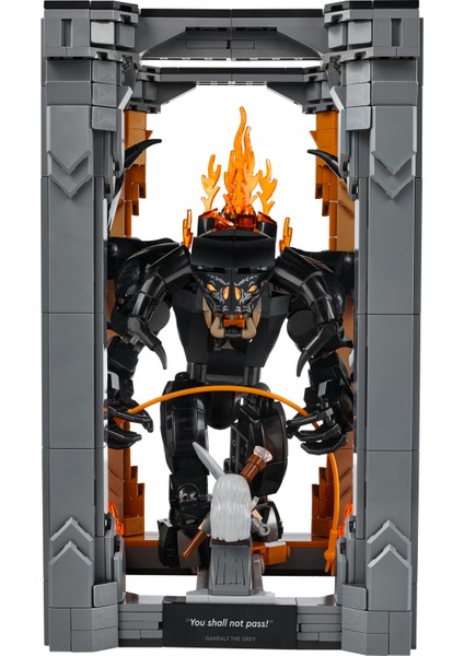® Icons Yüzüklerin Efendisi: Balrog Kitaplık Dekoru 10367 -Tolkien Hayranı Yetişkinler Için Dekoratif Yapım Seti (1201P)