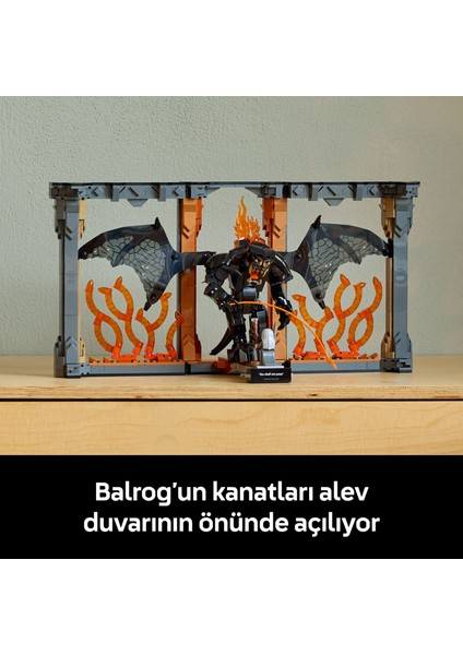 ® Icons Yüzüklerin Efendisi: Balrog Kitaplık Dekoru 10367 -Tolkien Hayranı Yetişkinler Için Dekoratif Yapım Seti (1201P)