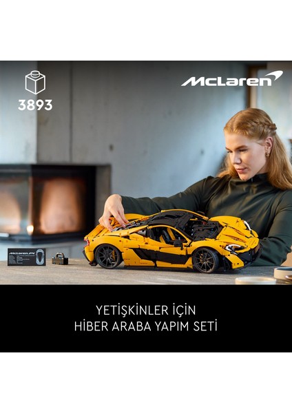 ® Technic McLaren P1™ 42172 - Yetişkinler için Koleksiyonluk Yaratıcı Model Yapım Seti (3893 Parça) indirimleri