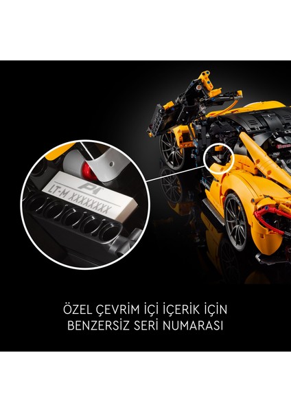 ® Technic McLaren P1™ 42172 - Yetişkinler için Koleksiyonluk Yaratıcı Model Yapım Seti (3893 Parça)
