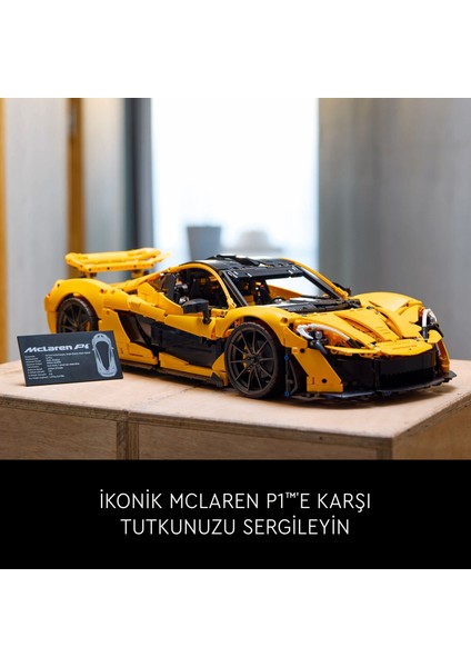 ® Technic McLaren P1™ 42172 - Yetişkinler için Koleksiyonluk Yaratıcı Model Yapım Seti (3893 Parça)