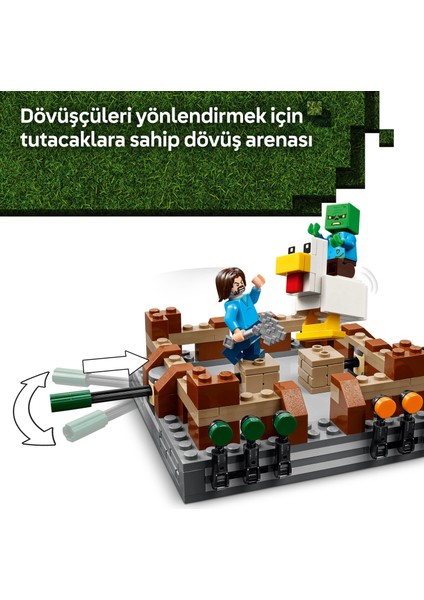 ® Minecraft® Orman Malikanesi Dövüş Ringi 21272 - 10 Yaş & Üzeri Video Oyunu Seven Çocuklar için Oyuncak Yapım Seti (491 Pr)