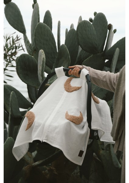 Teddy Ay Fermuarlı 2 Kat Müslin Puset Örtüsü indirimleri