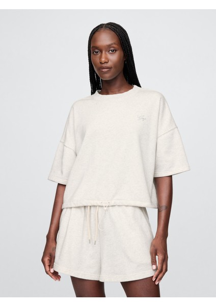 Kadın Kırık Beyaz Vintagesoft Gap Logo Bungee Sweatshirt