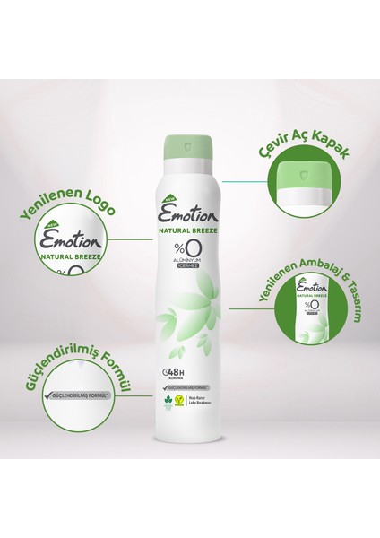 Natural Breeze Kadın Deodorant 6 x 200 ml fiyatları