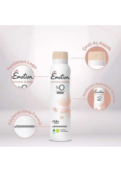 Natural Bloom Kadın Deodorant 6 x 150 ml modelleri