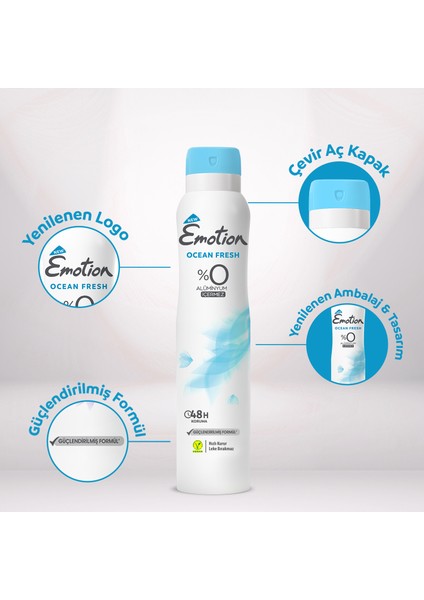 Ocean Fresh Kadın Deodorant 3X200 ml fiyatları