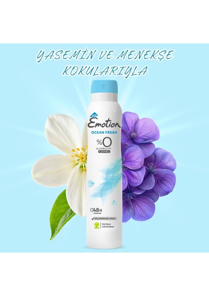 Ocean Fresh Kadın Deodorant 3X200 ml fırsatları