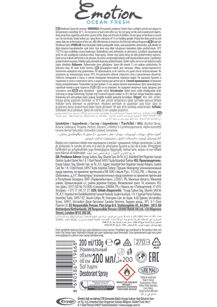 Ocean Fresh Kadın Deodorant 3X200 ml
