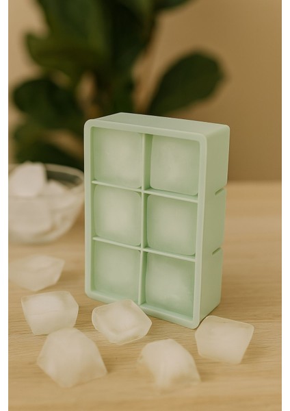 Ecrou 6 Göz Luxury Büyük Boy Buz Kalıbı Yeşil