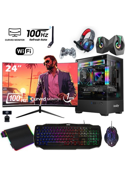 N12X İ5-3470 16GB 256GB SSD + 1 TB GT 740 4GB Ekran Kartlı 24" Oyuncu Masaüstü Bilgisayar