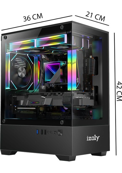 N12X İ5-3470 16GB 256GB SSD + 1 TB GT 740 4GB Ekran Kartlı 24" Oyuncu Masaüstü Bilgisayar