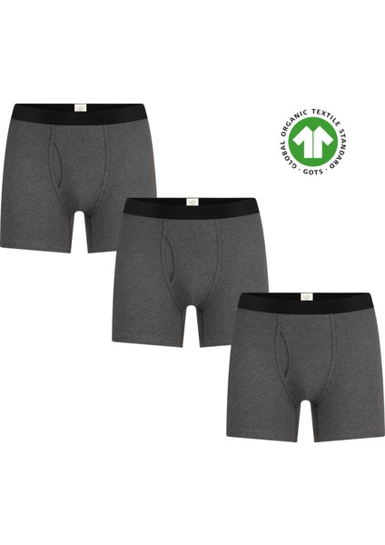 Gots Sertifikalı Organik Pamuk Erkek Boxer Şort Iç Çamaşırı
