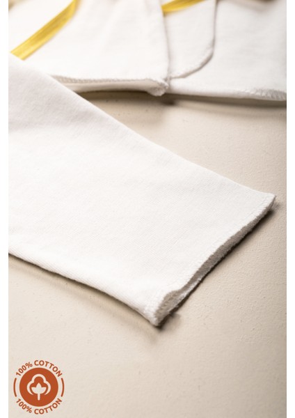 Unisex Bebek %100 Organik Pamuklu 3'lü Yenidoğan Bebek Iç Zıbın Set