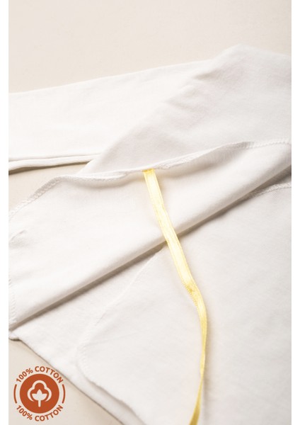 Unisex Bebek %100 Organik Pamuklu 3'lü Yenidoğan Bebek Iç Zıbın Set