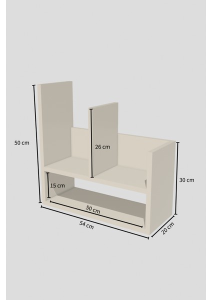 2 Katlı Masaüstü Kitaplık | Modern Dekoratif Raf Ünitesi | Masaüstü Düzenleyici | Beyaz modelleri