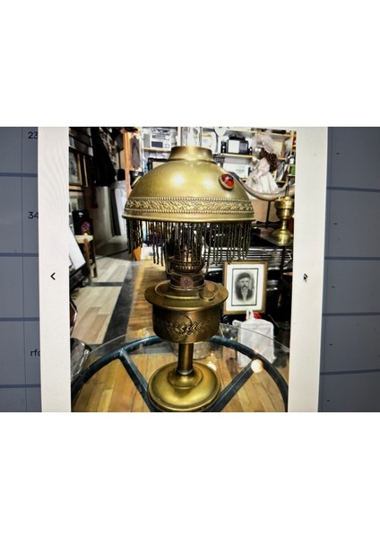 50 cm Yüksekliğinde Pirinç Fransız Gaz Lambası