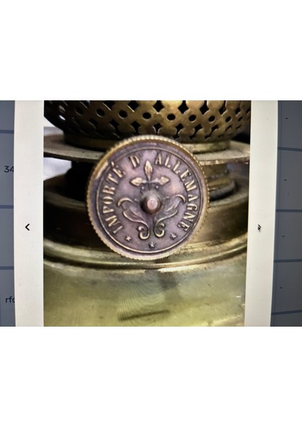 50 cm Yüksekliğinde Pirinç Fransız Gaz Lambası