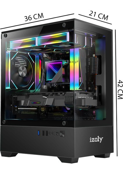 N12S i5-3470 16GB 256GB RX550 4GB 24" Oyuncu Masaüstü Bilgisayarı