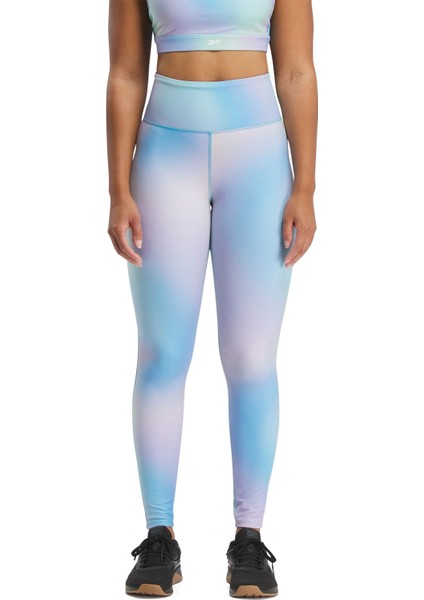 Lux Bold Aop Tıght Okyanus Mavı Kadın Tayt