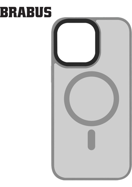 iPhone 15 Anti-Shock Magsafe Özellikli Kenarları Yumuşak Buzlu Mat Fall Silikon Kılıf