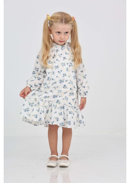 Kız Çocuk Çiçek Desenli Elbise modelleri