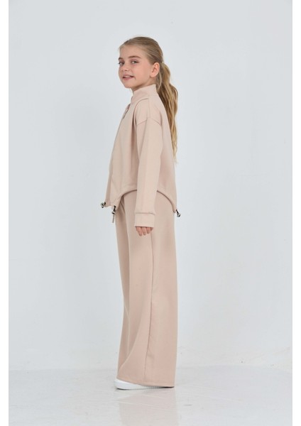 Kız Çocuk Oval Kesim Detaylı Eşofman Takım fiyatları