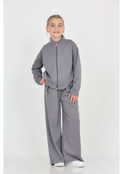 Kız Çocuk Oval Kesim Detaylı Eşofman Takım modelleri