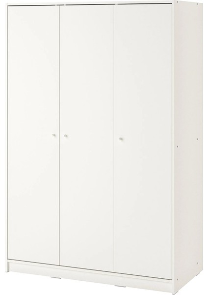 Kleppstad Gardırop Beyaz 117 x 176 cm Raflı 3 Kapaklı Geniş Depolama