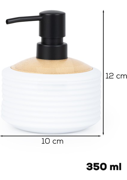 3125 Banyo ve Mutfak Sıvı Sabunluk 350ML Beyaz-Ahşap modelleri
