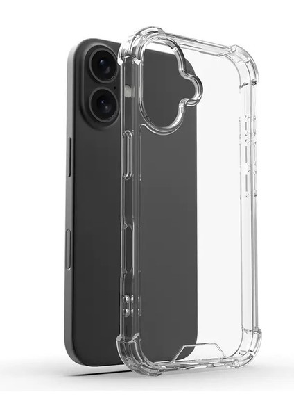 Apple iPhone 16 Plus Anti Shock Darbe Emici Sağlam Kılıf Şeffaf Kapak