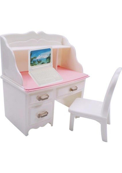 1/6 Dollhouse Minyatür Sandalye , Dizüstü Bilgisayar ile Minyatür Dollhouse Dekorasyonu (Yurt Dışından) fiyatları