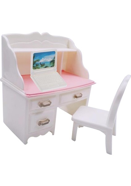 1/6 Dollhouse Minyatür Sandalye , Dizüstü Bilgisayar ile Minyatür Dollhouse Dekorasyonu (Yurt Dışından) indirimleri