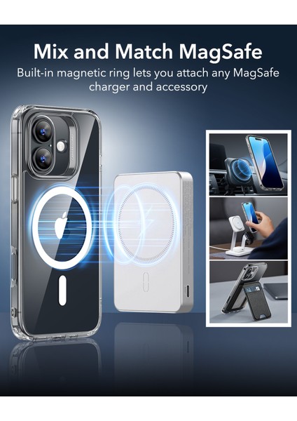 Iphone 16 Plus Halolock Magsafe Classic Hybrid Silikon Kılıf + Ekran Koruyucu Set modelleri