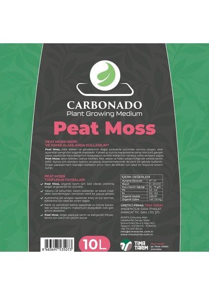 Peat Moss 10L X3 | Doğal Torf Toprak | Saksı Bitkileri Için | Süper Avantaj Paket modelleri