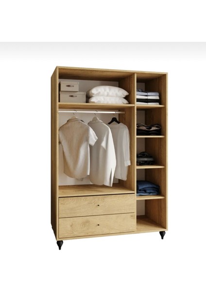 3 Kapaklı Hazeran Dolap Devran mobilya,renk lefkas meşe,kullanışlı şık modern tasarım çok amaçlı dolap fiyatları
