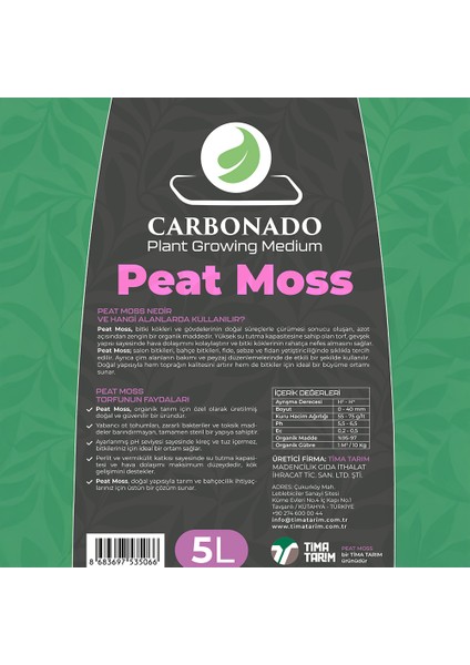 Peat Moss 5l X3 | Organik Torf Toprak | Saksı ve Fide Için | Süper Avantaj Paket modelleri