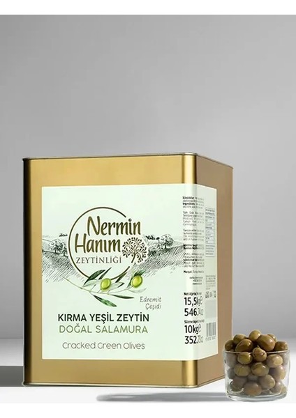 Edremit Yeşil Kırma Zeytin (10 Kg)