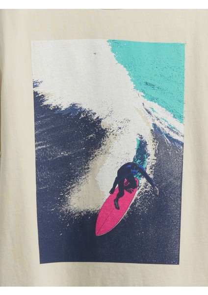 Erkek Çocuk Krem Grafik Baskılı T-Shirt fiyatları