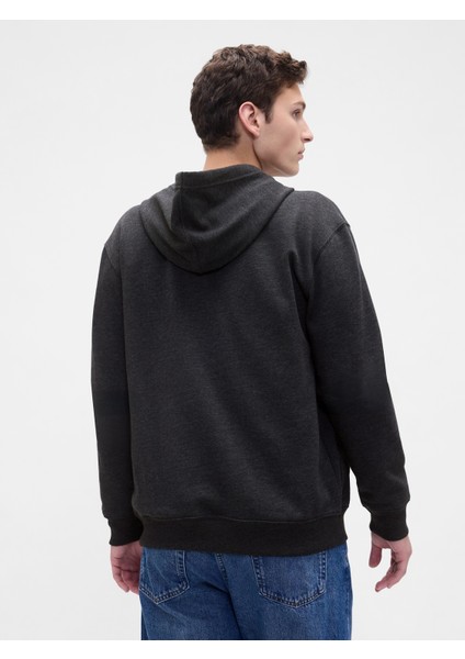 Erkek Koyu Gri Gap Logo Kapüşonlu Sweatshirt fırsatları