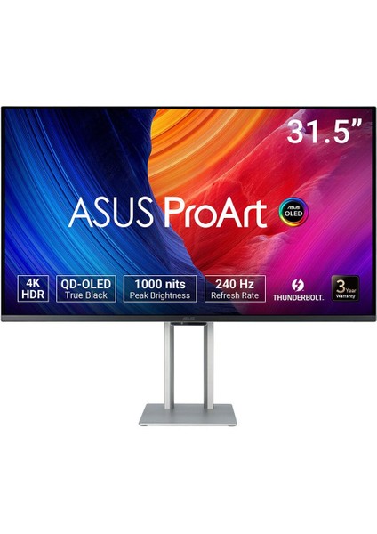 Proart OLED PA32UCDM 31.5 Inç 240Hz 0.1ms 4K UHD Adaptive Sync Qd-Oled Pivot Monitör