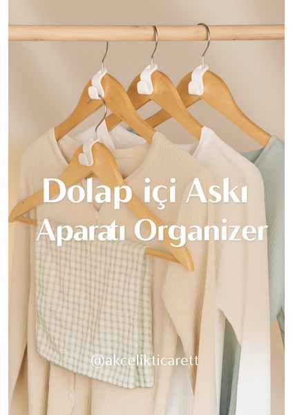 Dolap Içi Askı Aparatı - Yer Tasarrufu Organizeri - Mont ve Elbise Düzenleyici